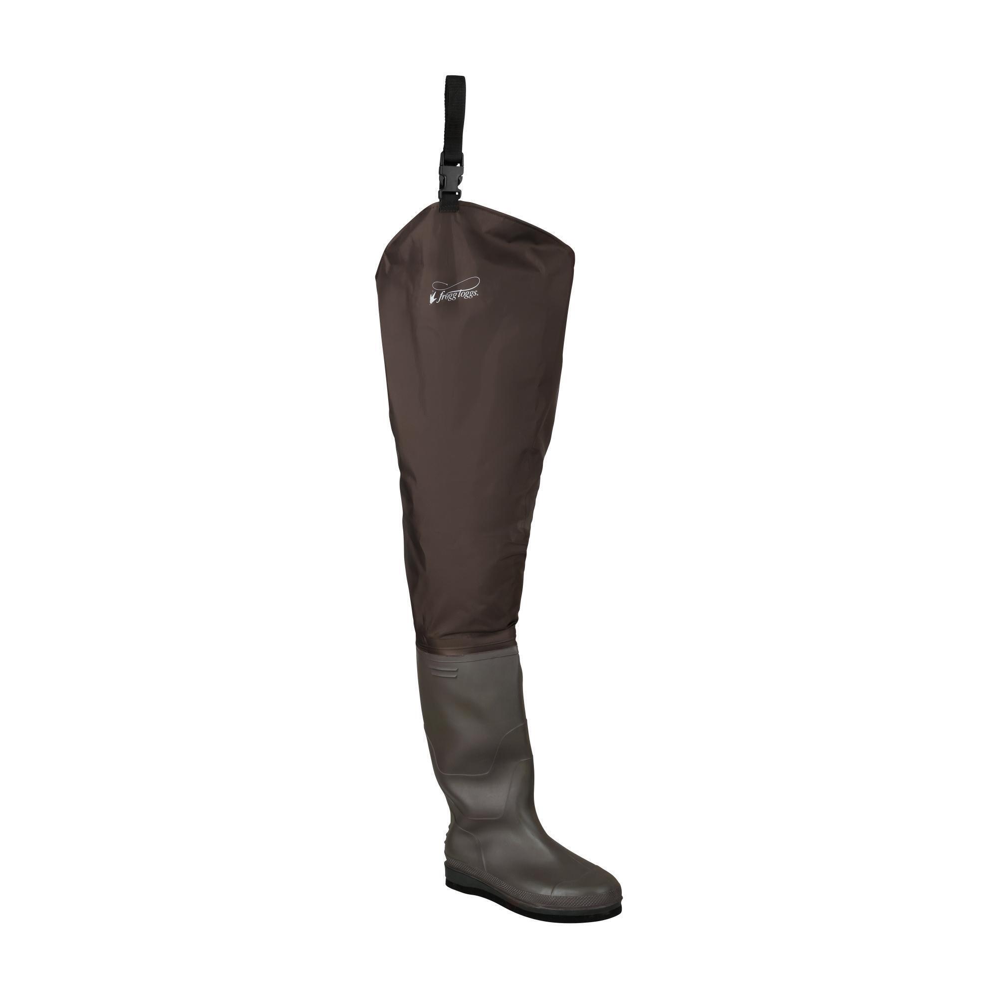 frogg toggs, Rana II Bootfoot PVC Felt Hip Wader, Size 11 Width Medium, Color Brown, Model# 2716349-11
